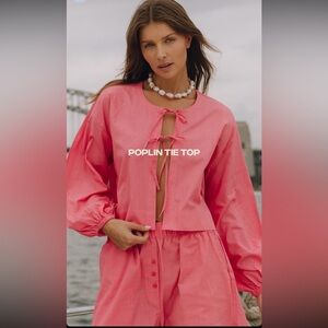 Daily Drills Poplin Tie Top